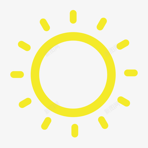 天气图标晴天白天svg_新图网 https://ixintu.com 天气 天气图 图标 晴天 白天 线性 扁平 单色 简约 精美 圆润
