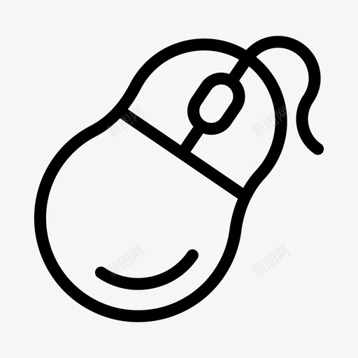 鼠标单击光标svg_新图网 https://ixintu.com 鼠标 单击 光标 硬件 文具 办公文具 线条 字形