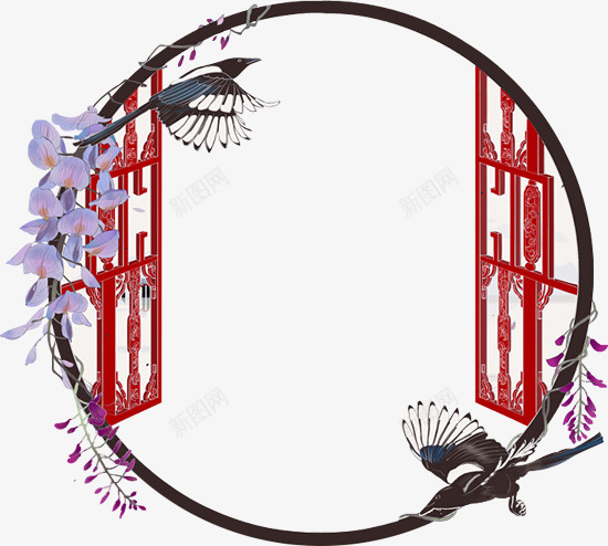 中式窗户窗户窗子窗鸟花花朵手绘中国风古风中式窗框中png免抠素材_新图网 https://ixintu.com 中式 窗户 窗子 窗鸟 花花 花朵 手绘 中国 国风 古风 窗框