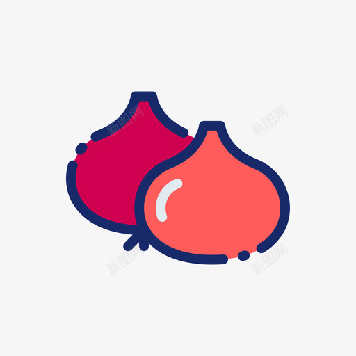 洋葱纯素26线形颜色svg_新图网 https://ixintu.com 洋葱 纯素 线形 颜色