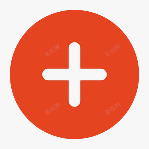 加号橙色svg_新图网 https://ixintu.com 加号 橙色