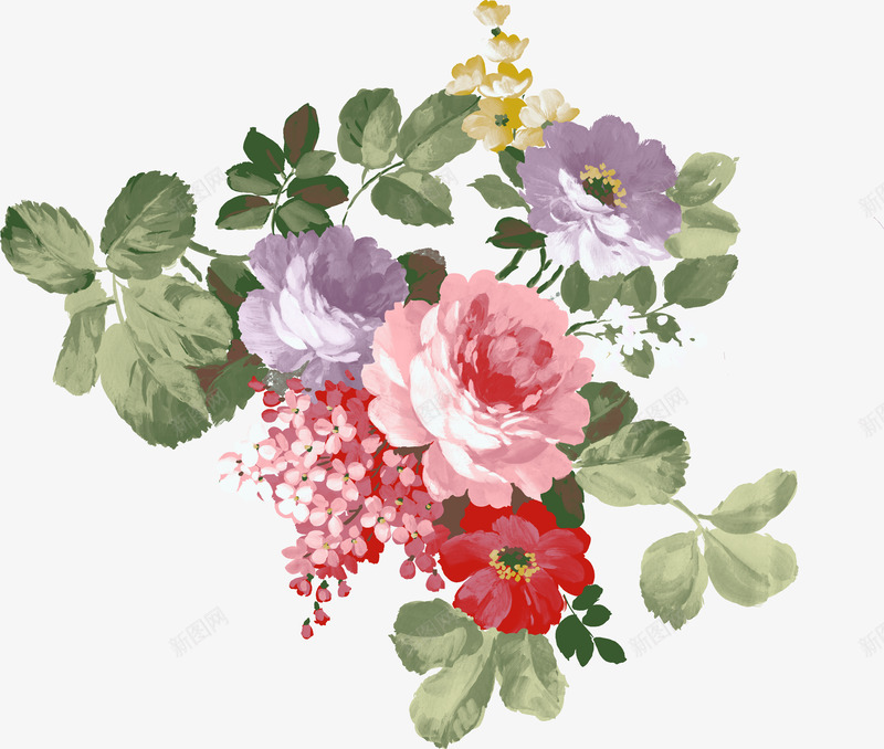 手绘牡丹花朵植物水墨植物png免抠素材_新图网 https://ixintu.com 植物 手绘 牡丹 牡丹花 花朵 水墨
