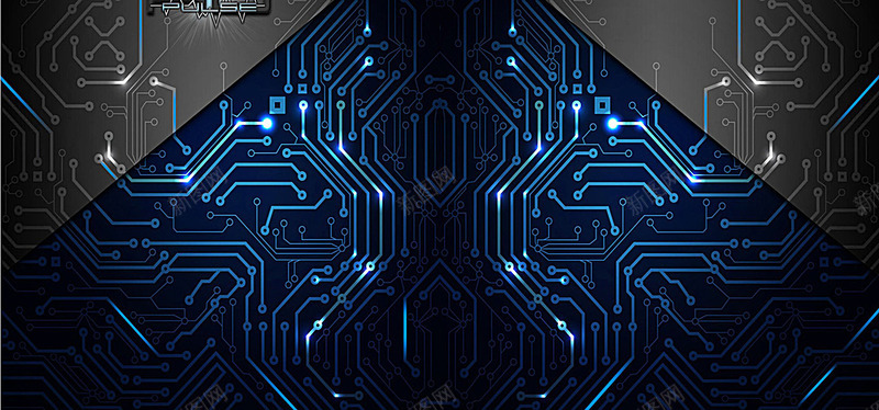 科技科幻芯片海报banner科技感科技风高科技商务背景