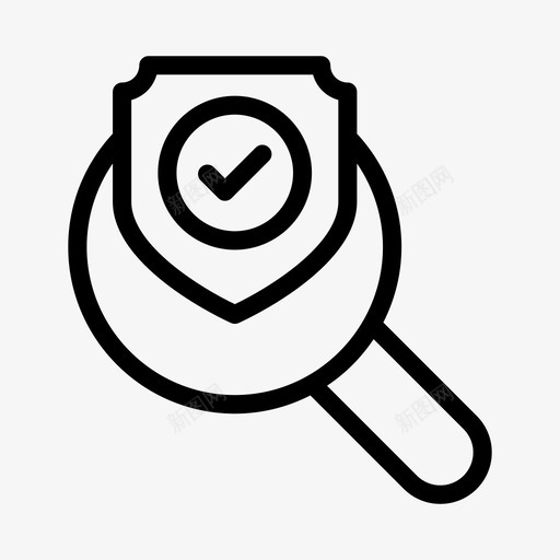 搜索屏蔽检查保护安全svg_新图网 https://ixintu.com 搜索 屏蔽 检查 安全 保护 互联网 一行 字形