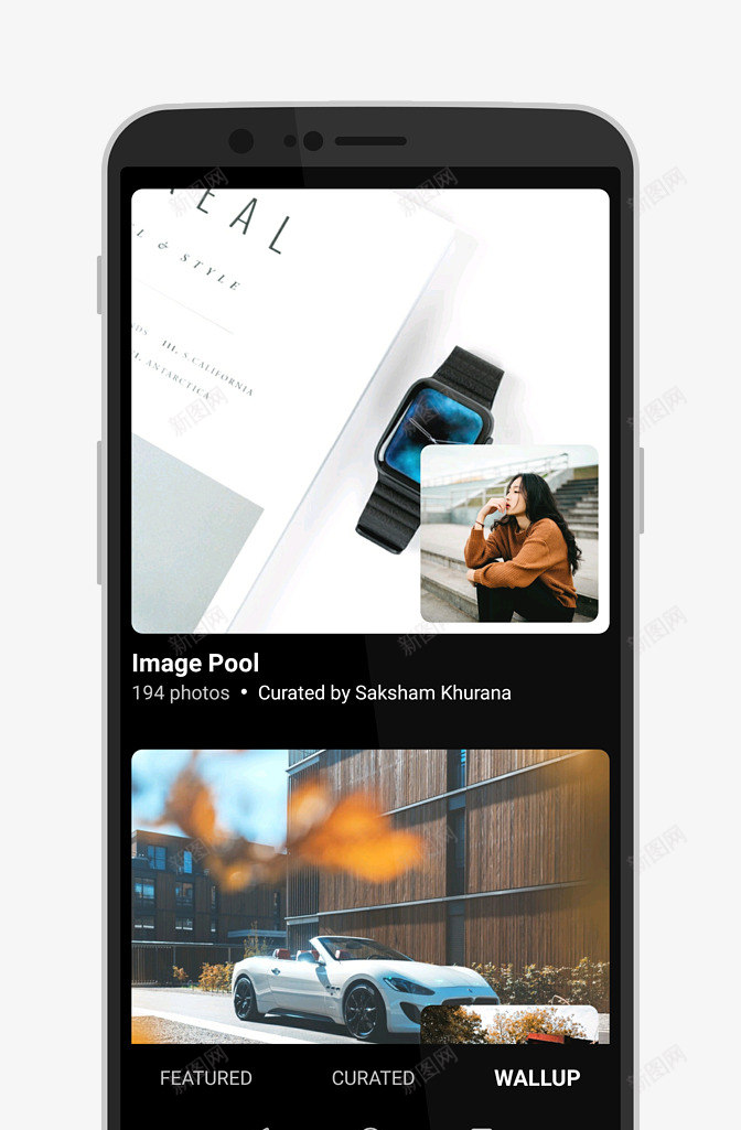 WallupAndroid应用程序UI设计作品APpng_新图网 https://ixintu.com 应用程序 设计作品