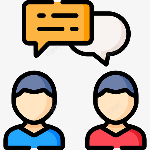 对话人际关系和情感25线性色彩svg_新图网 https://ixintu.com 对话 人际关系 情感 线性 色彩