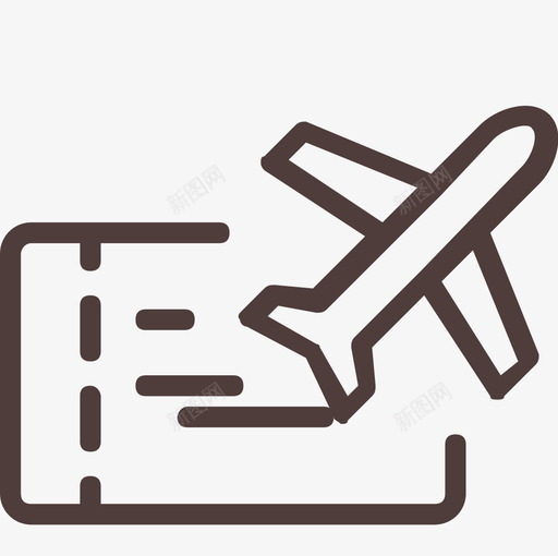 机票svg_新图网 https://ixintu.com 机票 线性 简约 单色