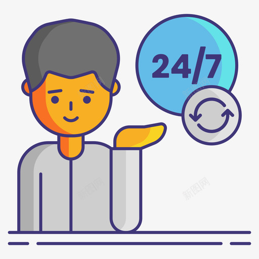 24小时药物2线性颜色svg_新图网 https://ixintu.com 小时 药物 线性 颜色