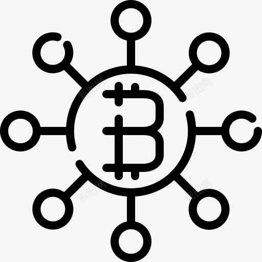 区块链比特币5线性svg_新图网 https://ixintu.com 区块 比特 线性
