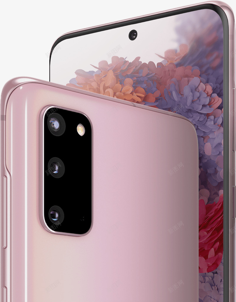 两部柔雾粉GalaxyS205G手机一部显示正面另png免抠素材_新图网 https://ixintu.com 两部 柔雾 手机 一部 显示 正面