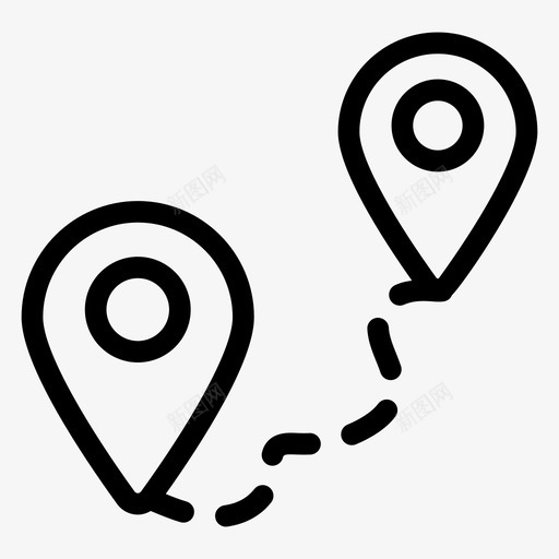路线位置轨迹位置指针地图定位器svg_新图网 https://ixintu.com 位置 路线 轨迹 地图 指针 定位器 路径 配送服务 集合 物流 流线