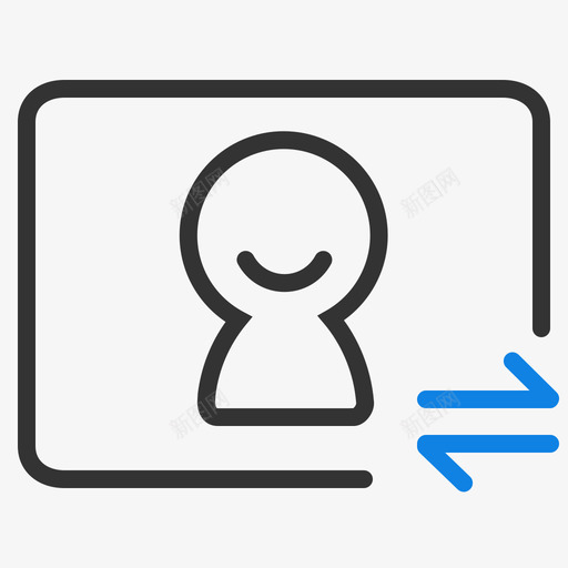 交换名片svg_新图网 https://ixintu.com 交换 名片 线性 扁平 多色 简约 商务 圆润