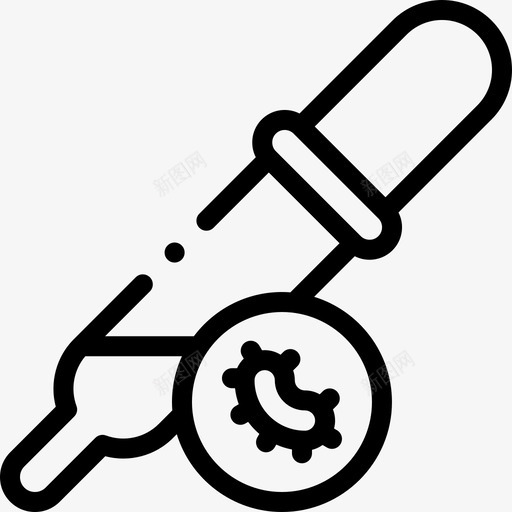 Pipette病毒传播4线性svg_新图网 https://ixintu.com 病毒 传播 线性