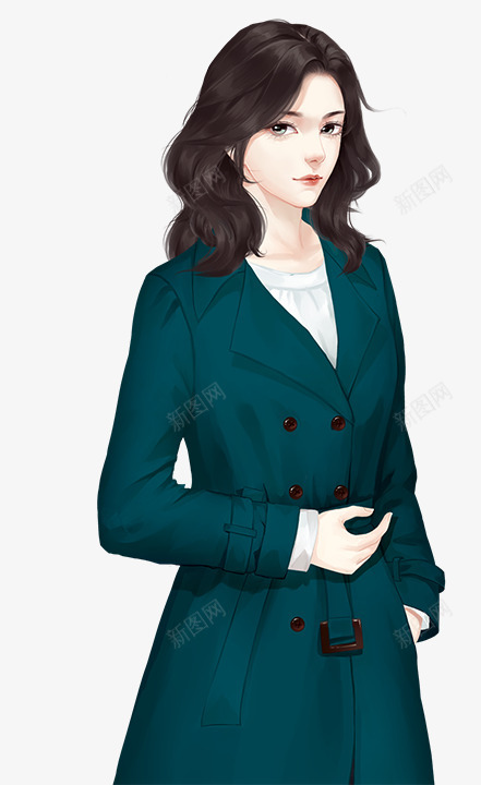 卷发女白领3png免抠素材_新图网 https://ixintu.com 卷发 白领