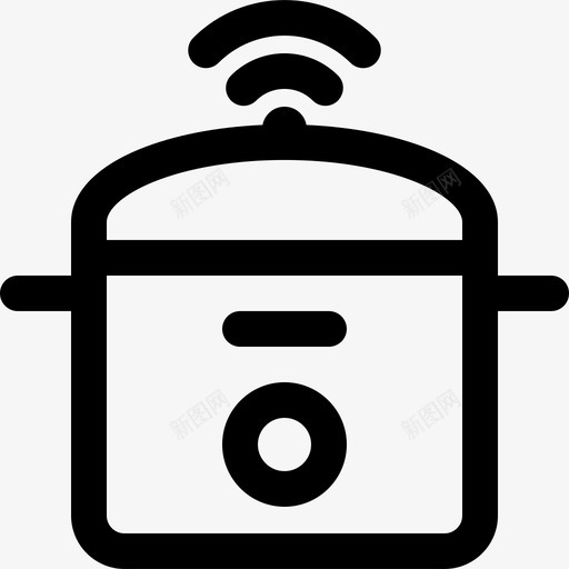 慢炖锅智能家居34线性svg_新图网 https://ixintu.com 炖锅 智能家居 线性