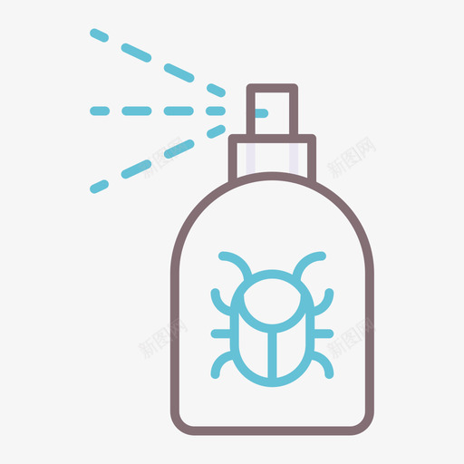 防虫喷雾剂药物线性颜色svg_新图网 https://ixintu.com 防虫 喷雾剂 药物 线性 颜色