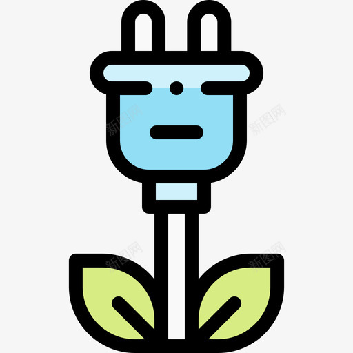 插头可持续能源53线性颜色svg_新图网 https://ixintu.com 插头 持续 能源 线性 颜色