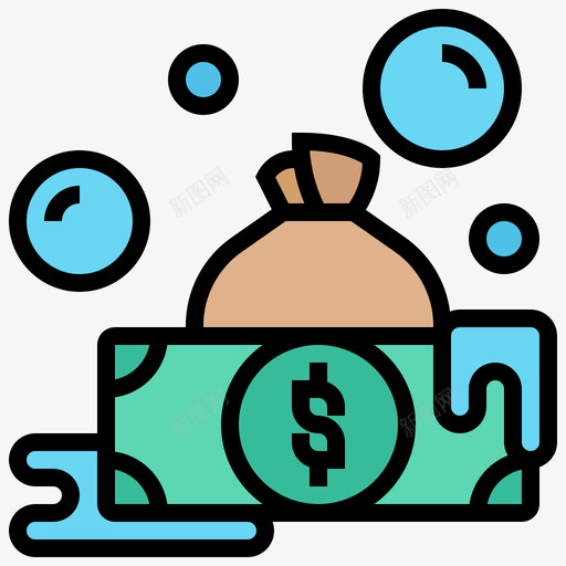 金钱商业腐败3线性色彩svg_新图网 https://ixintu.com 金钱 商业 腐败 线性 色彩