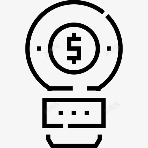 灯泡金融181线性svg_新图网 https://ixintu.com 灯泡 金融 线性