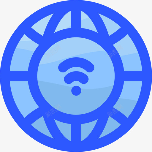 Wifi物联网117蓝色svg_新图网 https://ixintu.com 联网 蓝色