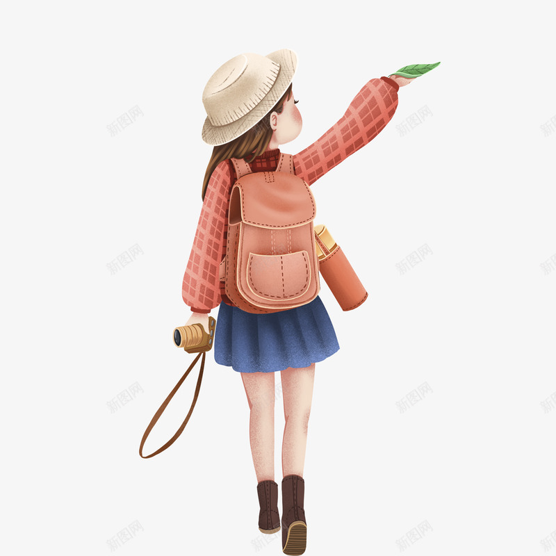 旅行的小女孩png免抠素材_新图网 https://ixintu.com 旅行 行的 小女孩