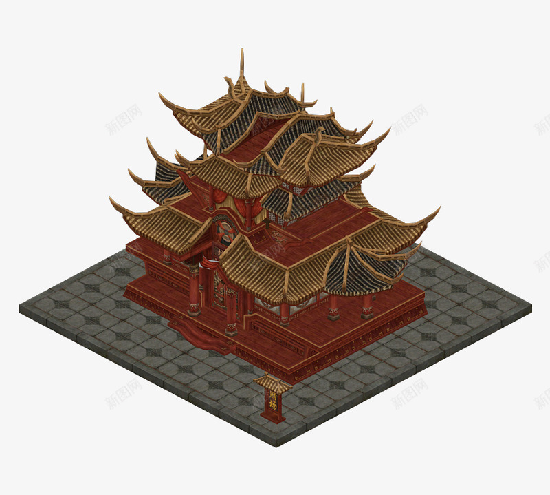 古风建筑单体设计10png免抠素材_新图网 https://ixintu.com 古风 建筑 单体 设计