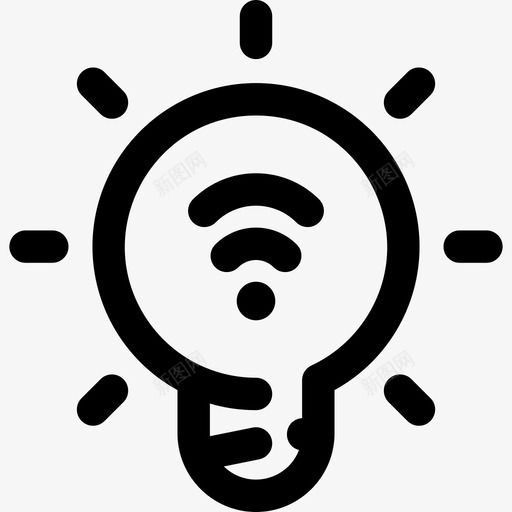 智能灯泡物联网114线性svg_新图网 https://ixintu.com 智能 灯泡 联网 线性