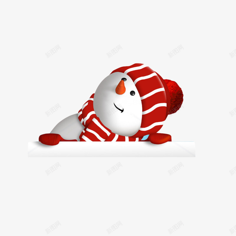 圣诞节带帽子雪人png免抠素材_新图网 https://ixintu.com 圣诞节 帽子 雪人