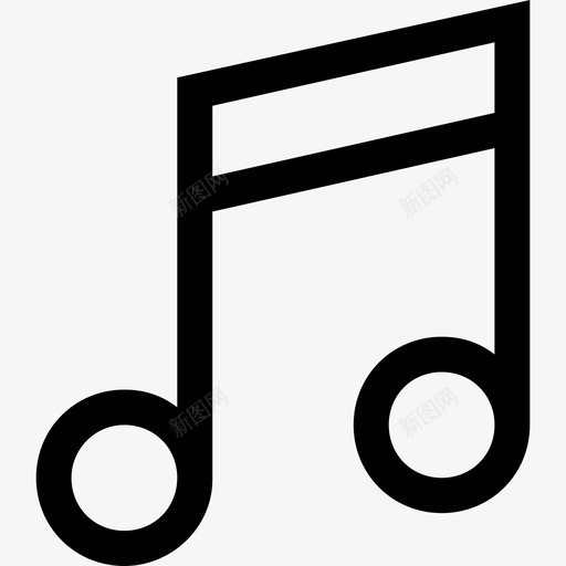 mulm1musicnotesvg_新图网 https://ixintu.com 扁平 线性 单色 简约 方正