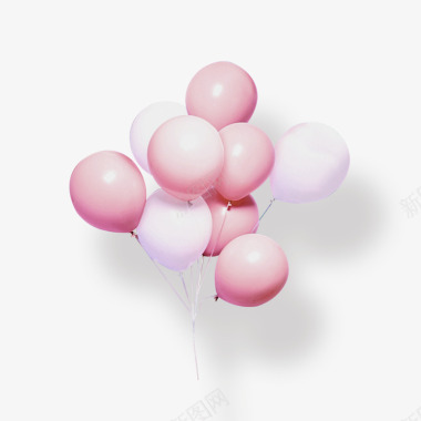 粉白色可爱清新气球活动透明xiaolier图标