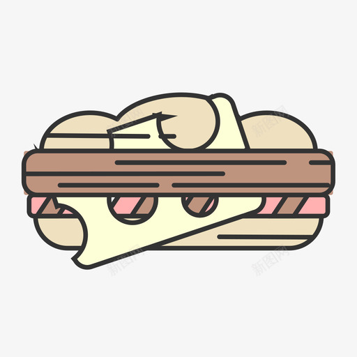 芝士热狗svg_新图网 https://ixintu.com 芝士 热狗
