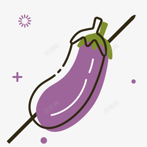烤茄子svg_新图网 https://ixintu.com 茄子