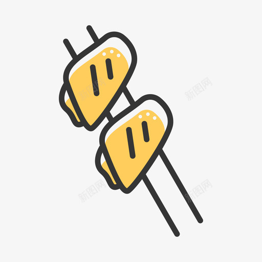 烤鸡翅svg_新图网 https://ixintu.com 烤鸡 鸡翅 填充 线性 扁平 多色 简约