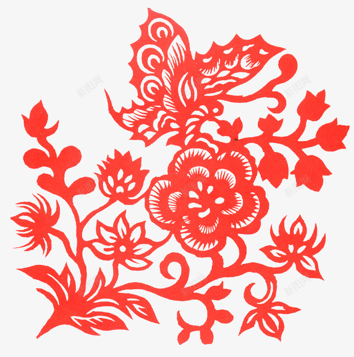 窗花过年窗纸剪纸装饰装饰剪纸红色剪纸红色窗花png免抠素材_新图网 https://ixintu.com 剪纸 窗花 装饰 红色 过年 窗纸