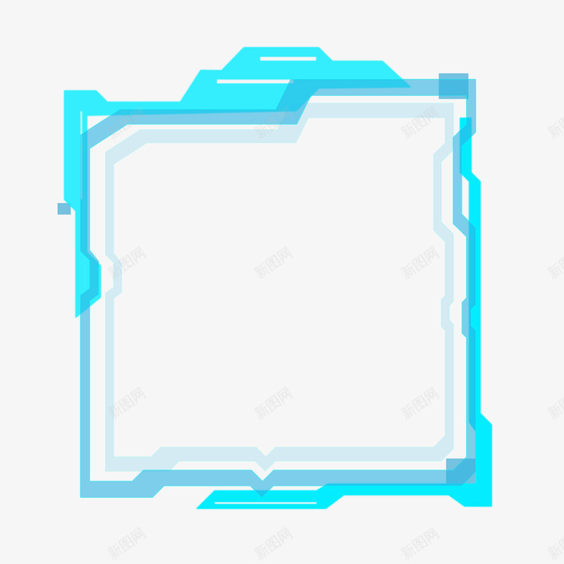 科技酷炫竞技边框png免抠素材_新图网 https://ixintu.com 科技 酷炫 竞技 边框