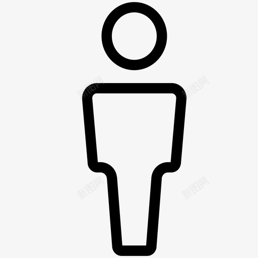 描边人型svg_新图网 https://ixintu.com 描边人
