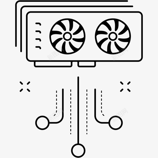 强大的gpu农场渲染图形卡svg_新图网 https://ixintu.com 大的 农场 强大 场强 渲染 图形