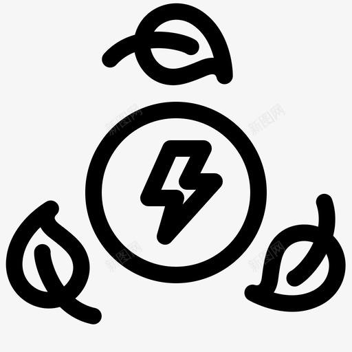 可再生能源生态学257线性svg_新图网 https://ixintu.com 可再 再生 能源 生态学 线性