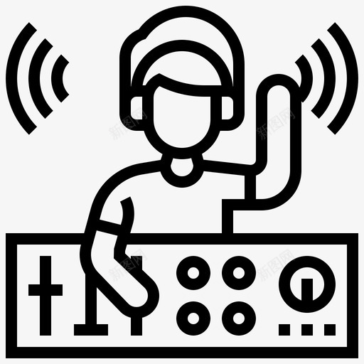 音频录音室1线性svg_新图网 https://ixintu.com 音频 录音 线性