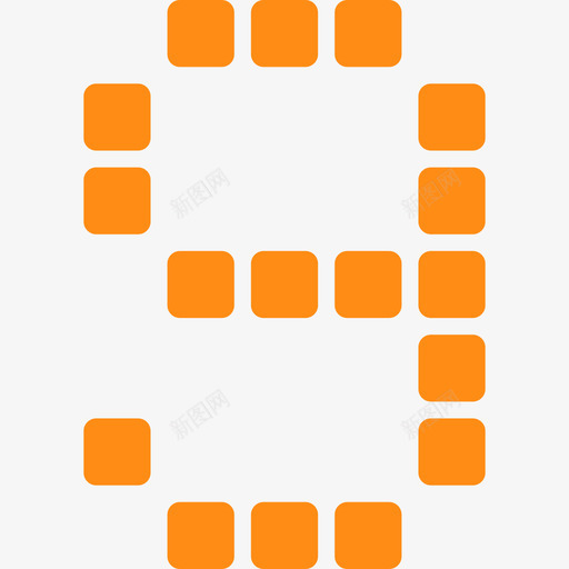胶片字体数字9svg_新图网 https://ixintu.com 胶片 字体 数字