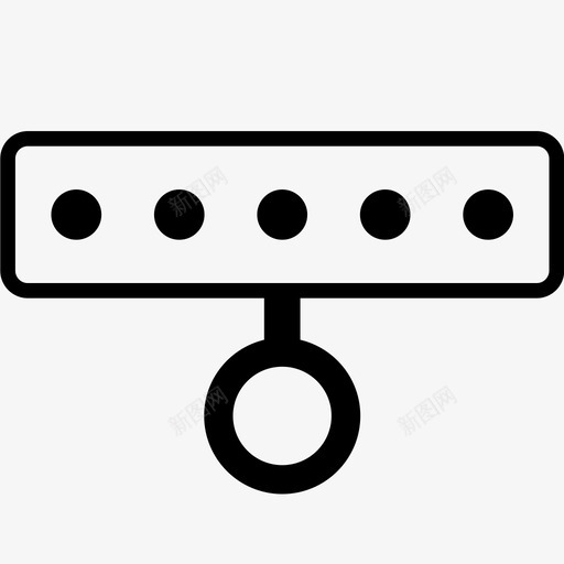 狗项链svg_新图网 https://ixintu.com 项链 线性 单色 简约 方正