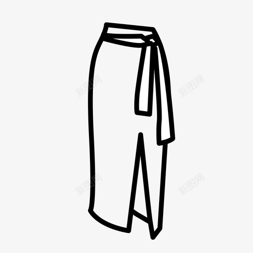 包臀裙svg_新图网 https://ixintu.com 包臀裙 线性 手绘