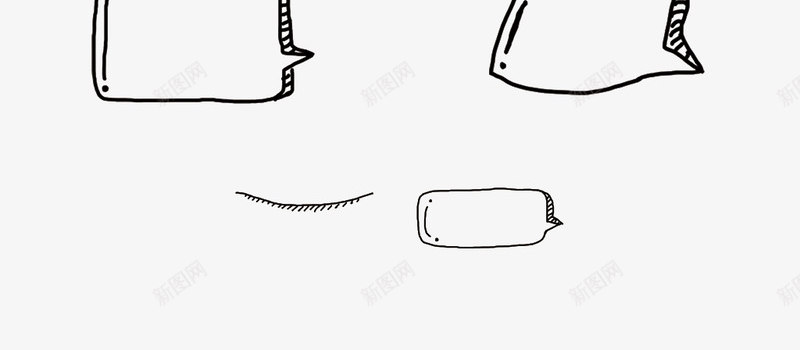 卡通手绘线框对话框png免抠素材_新图网 https://ixintu.com 卡通 手绘 线框 对话框