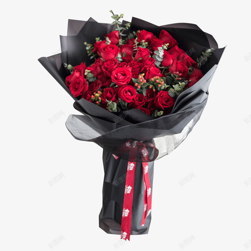 玫瑰花束png_新图网 https://ixintu.com 鲜花 花 玫瑰 爱情 花束