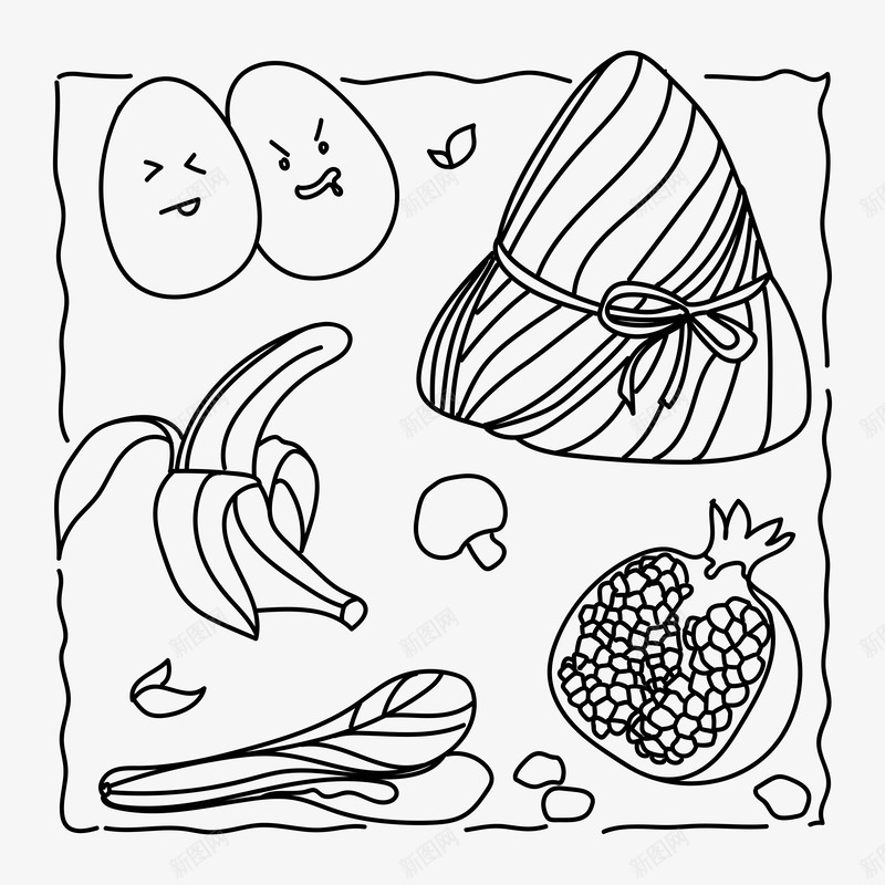 美食线稿作者微博四月Hpng免抠素材_新图网 https://ixintu.com 美食 线稿 作者 微博 四月