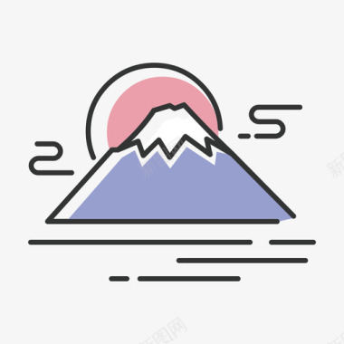 旅游日本富士山图标