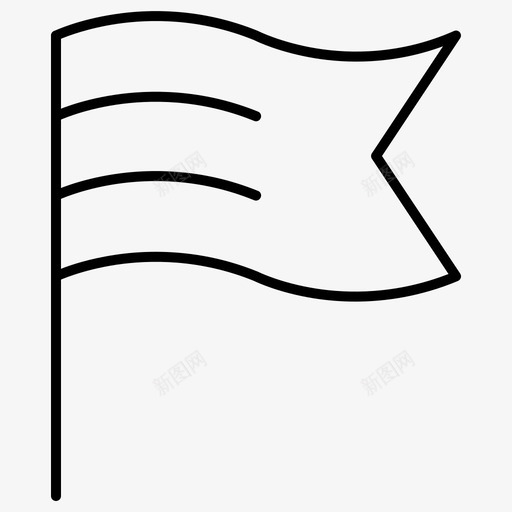 旗子成功挥舞svg_新图网 https://ixintu.com 旗子 成功 挥舞 细线