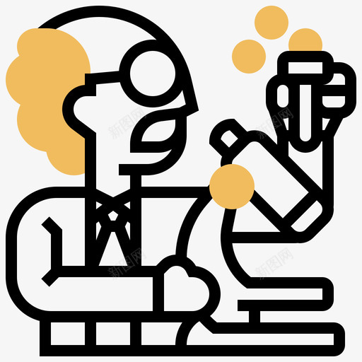 科学家职业男3黄影svg_新图网 https://ixintu.com 科学家 职业 男黄