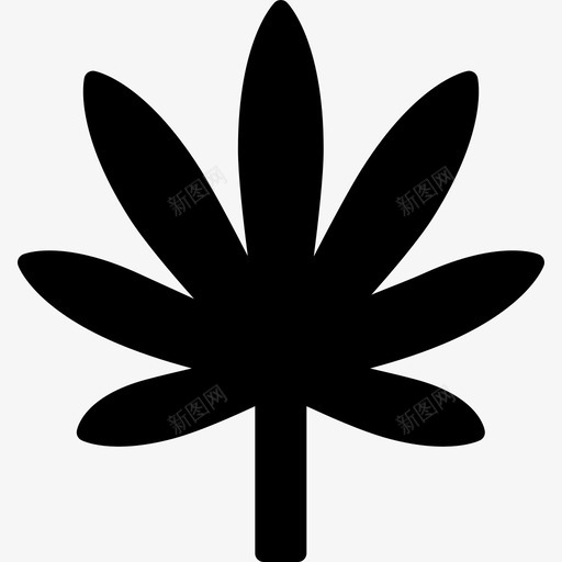 叶大麻11填充svg_新图网 https://ixintu.com 叶大麻 大麻 填充