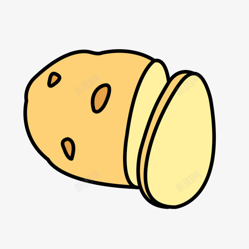 6土豆片svg_新图网 https://ixintu.com 土豆 扁平 多色